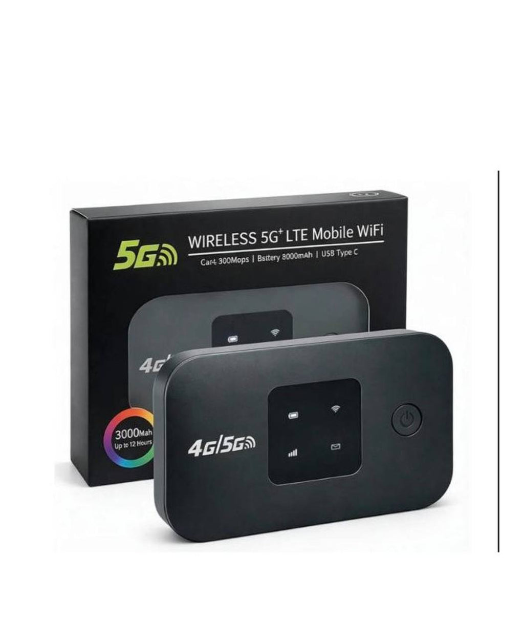 Routeur Modem WiFi 4G Portable avec Carte SIM - 3000mAh